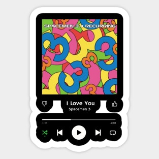 Stereo Music Player - I Love You Sticker